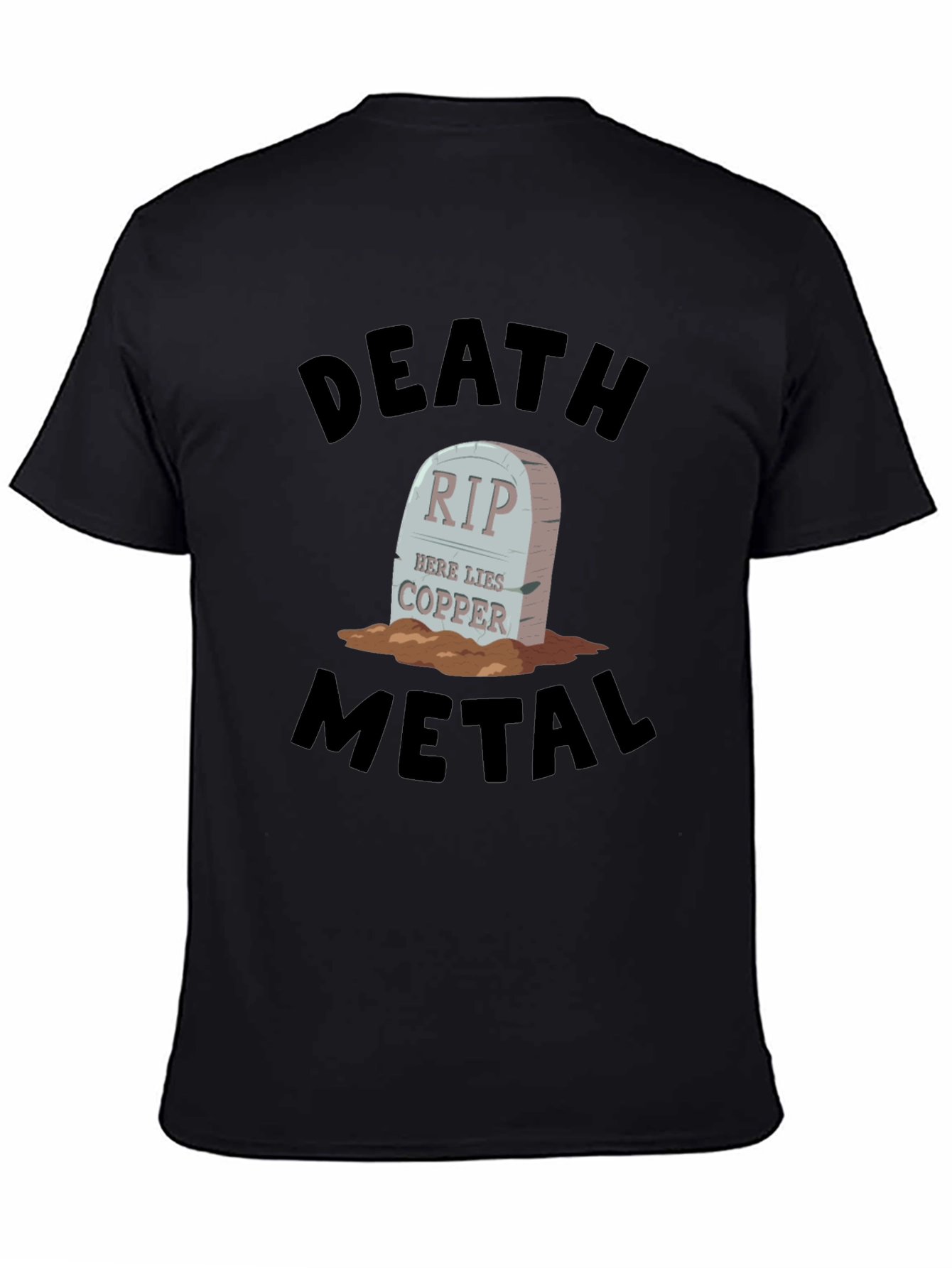 Death Metal RIP Copper Graphic Tee