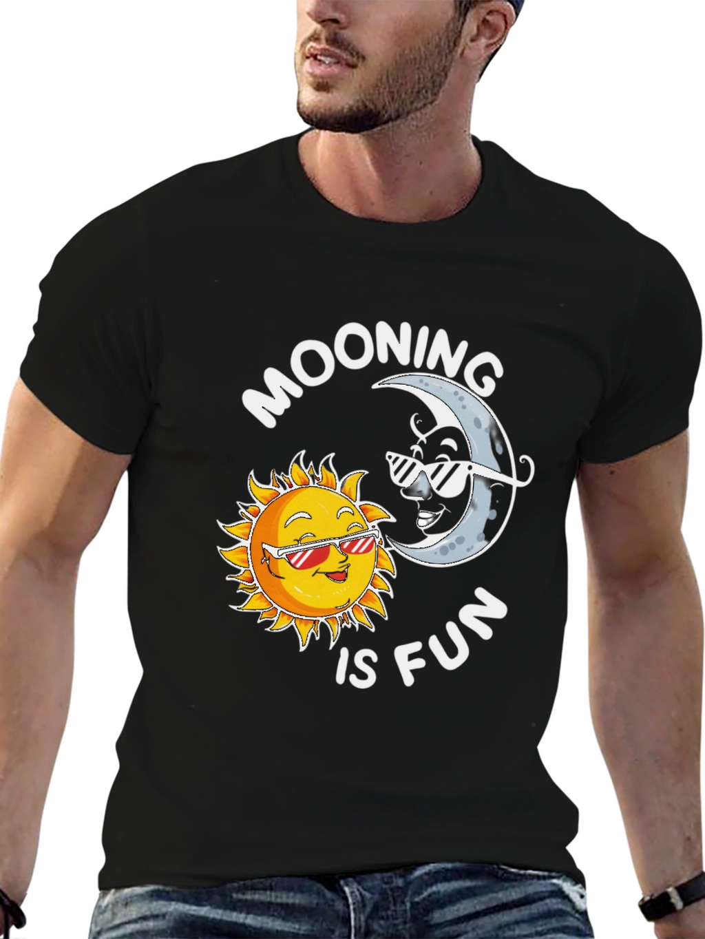 Moons and Suns Graphic Tee - Funky Casual Shirt
