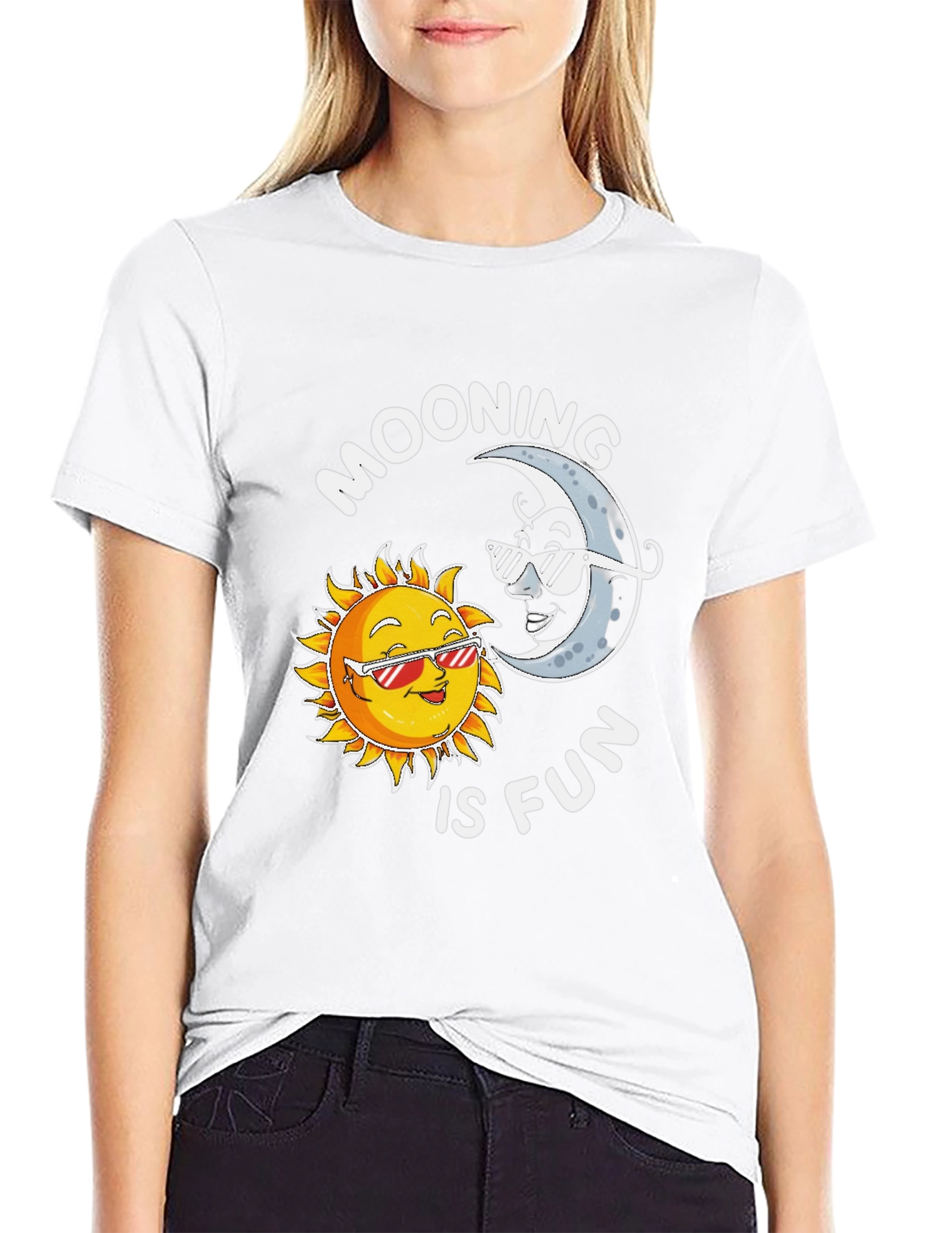 Moons and Suns Graphic Tee - Funky Casual Shirt