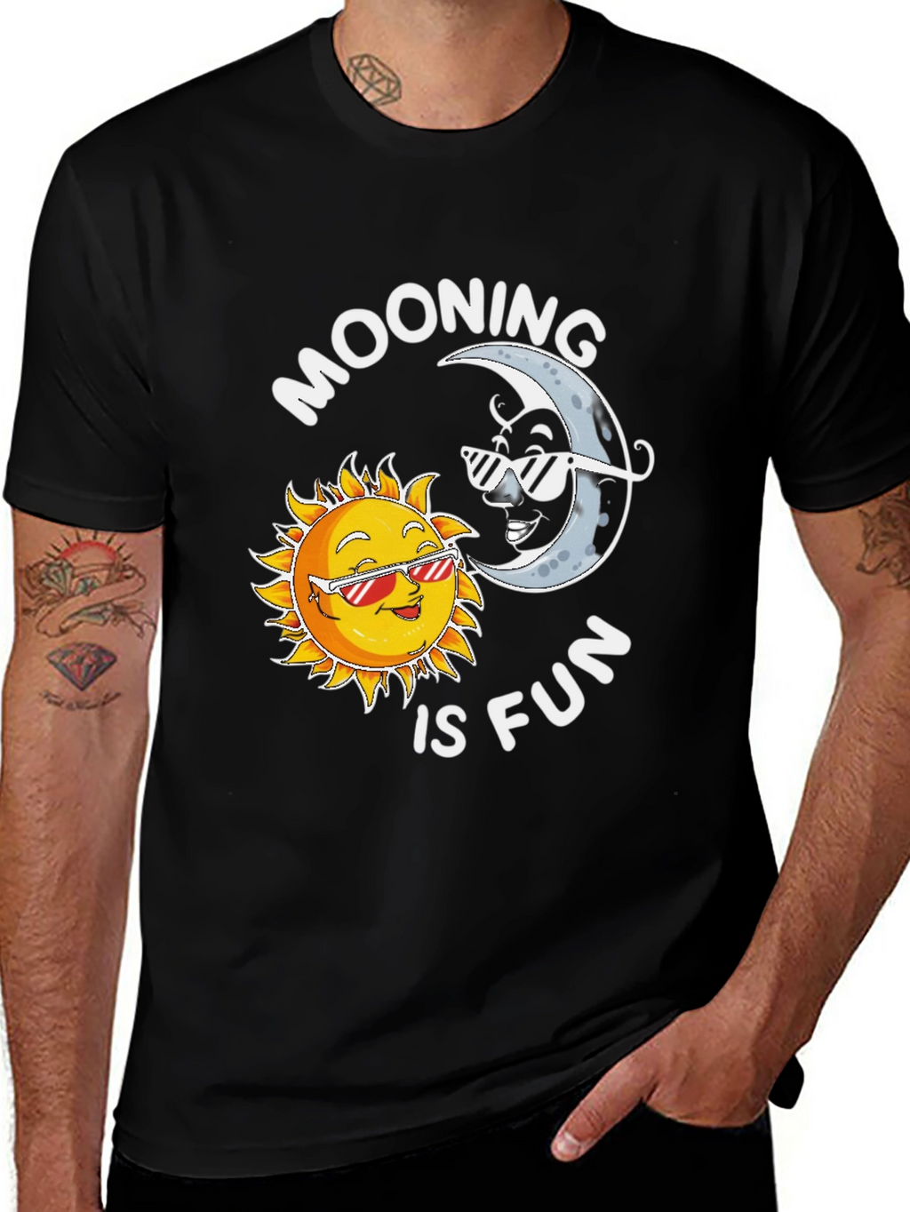Moons and Suns Graphic Tee - Funky Casual Shirt