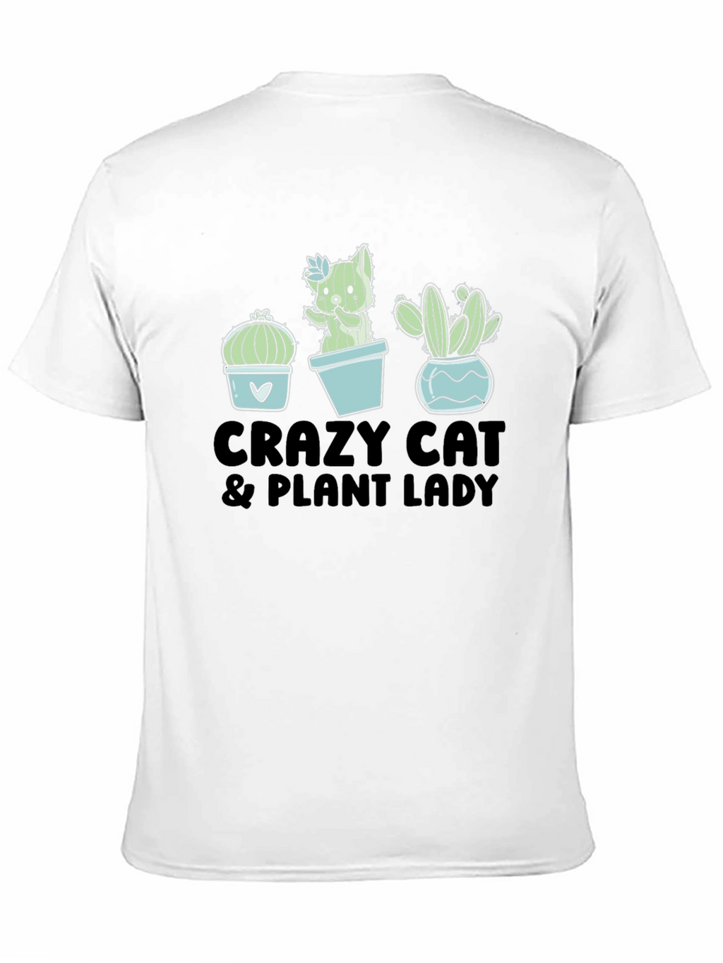 Crazy Cat & Plant Lady Graphic T-Shirt
