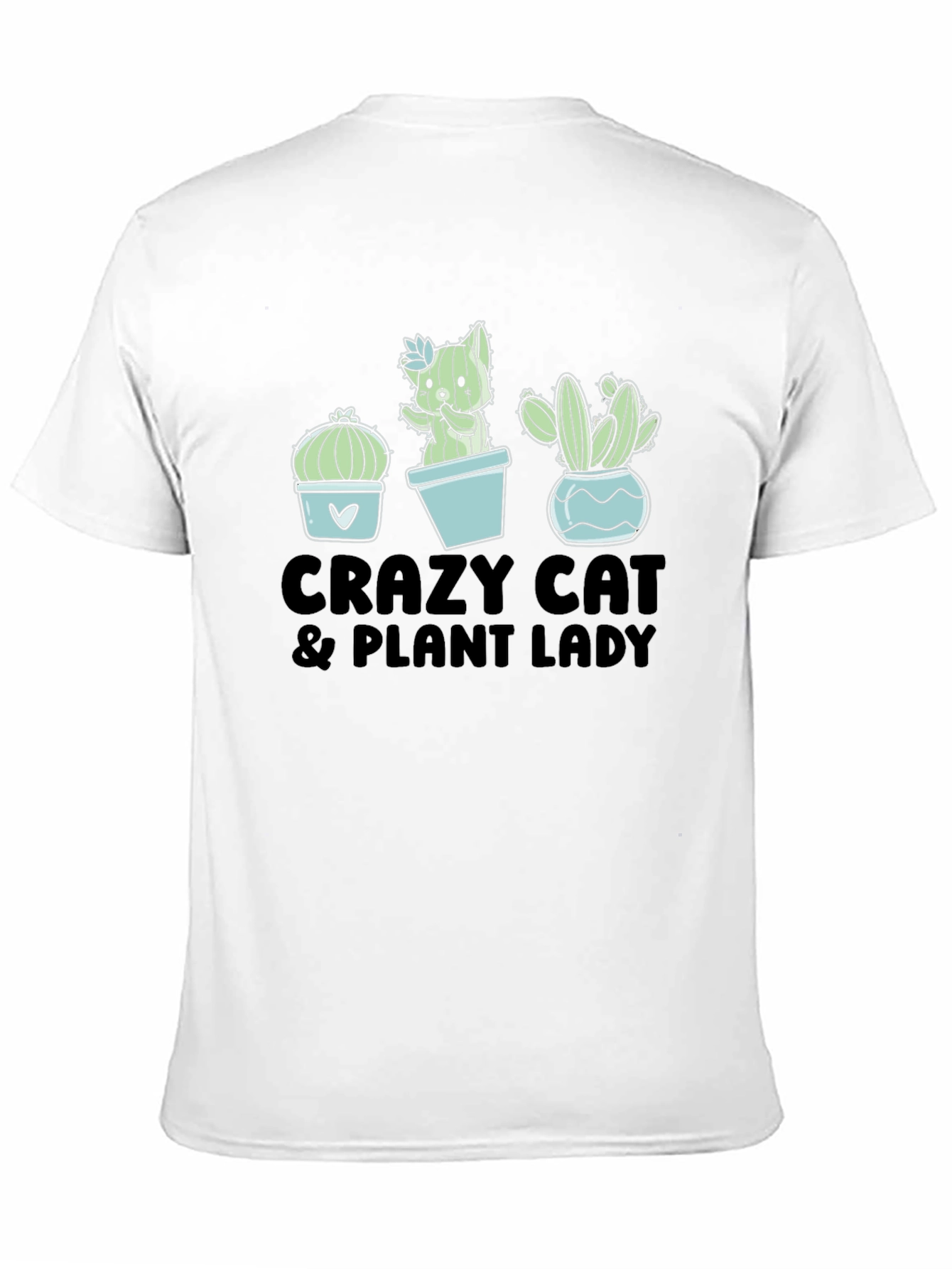 Crazy Cat & Plant Lady Graphic T-Shirt