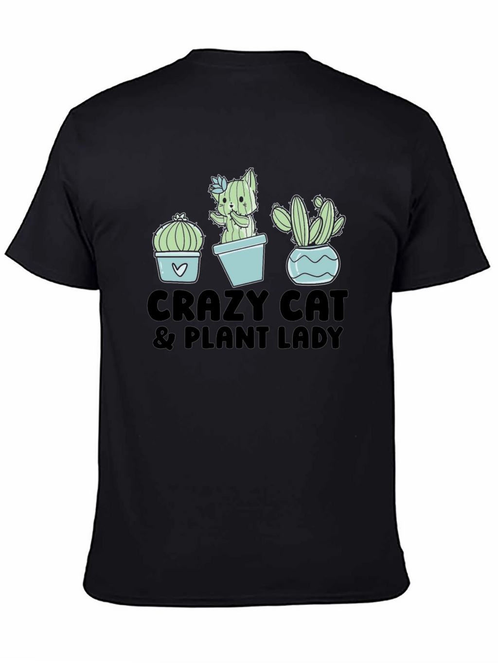 Crazy Cat & Plant Lady Graphic T-Shirt