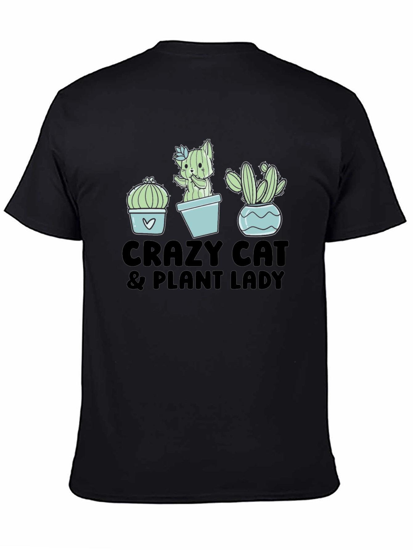 Crazy Cat & Plant Lady Graphic T-Shirt