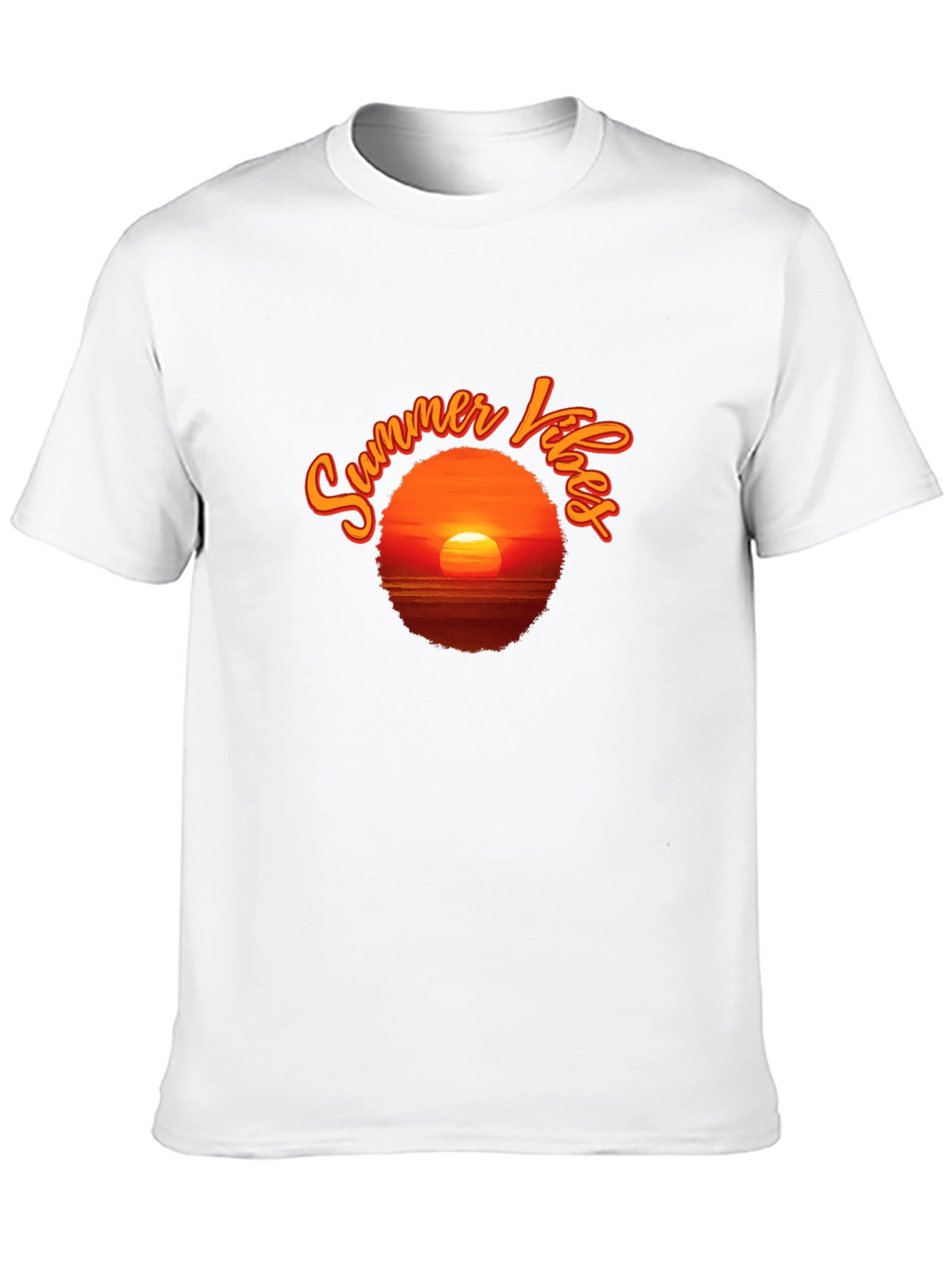 Summer Vibes Sunset T-Shirt - Black Graphic Tee
