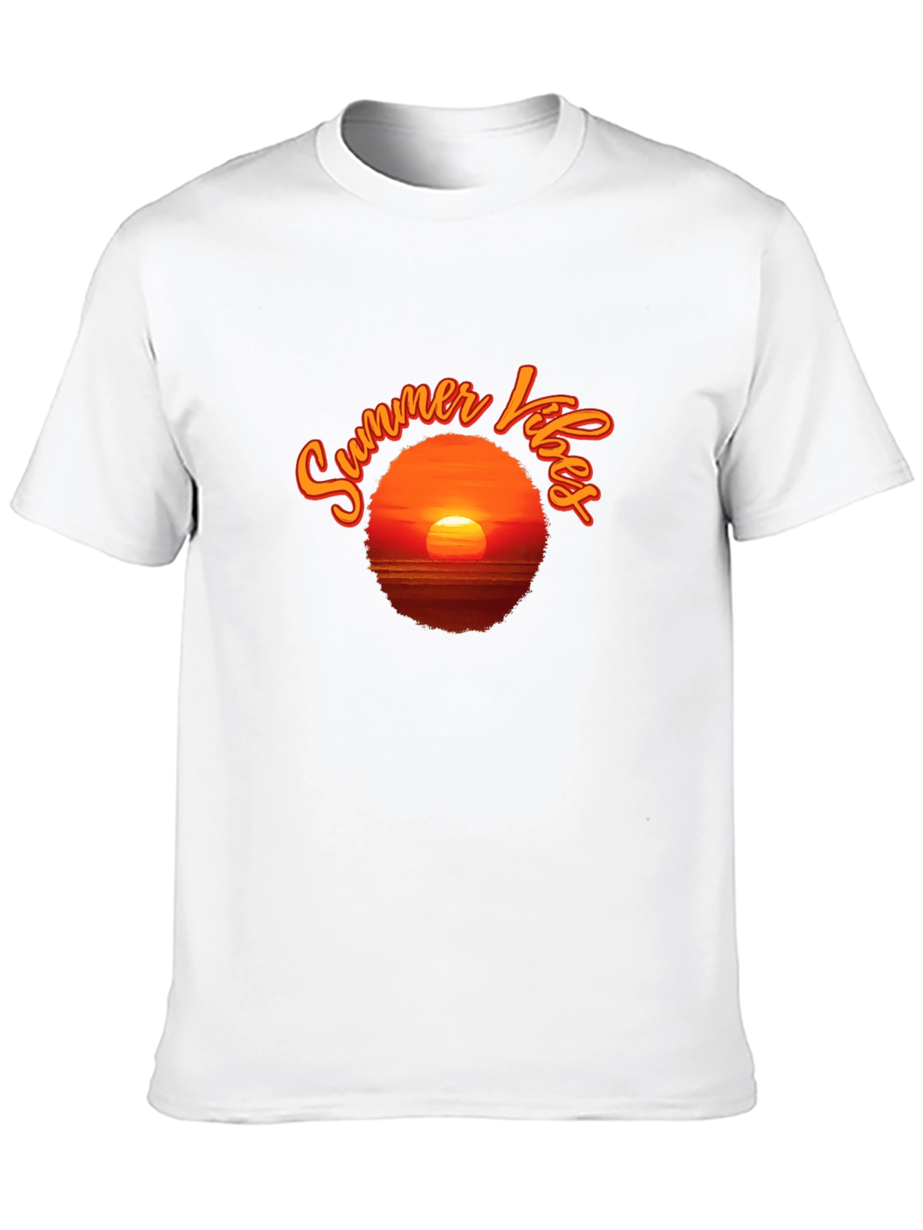 Summer Vibes Sunset T-Shirt - Black Graphic Tee