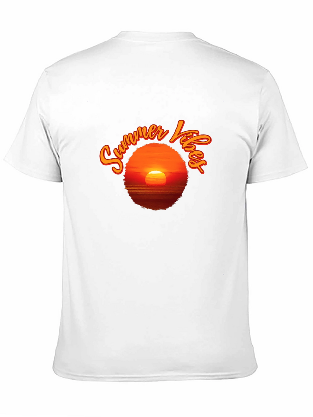 Summer Vibes Sunset T-Shirt - Black Graphic Tee