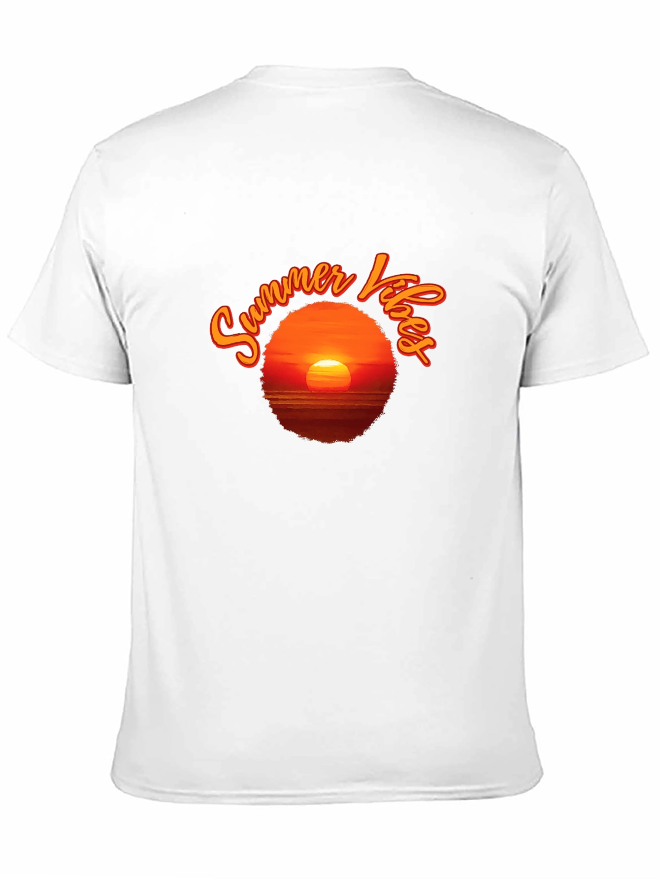 Summer Vibes Sunset T-Shirt - Black Graphic Tee