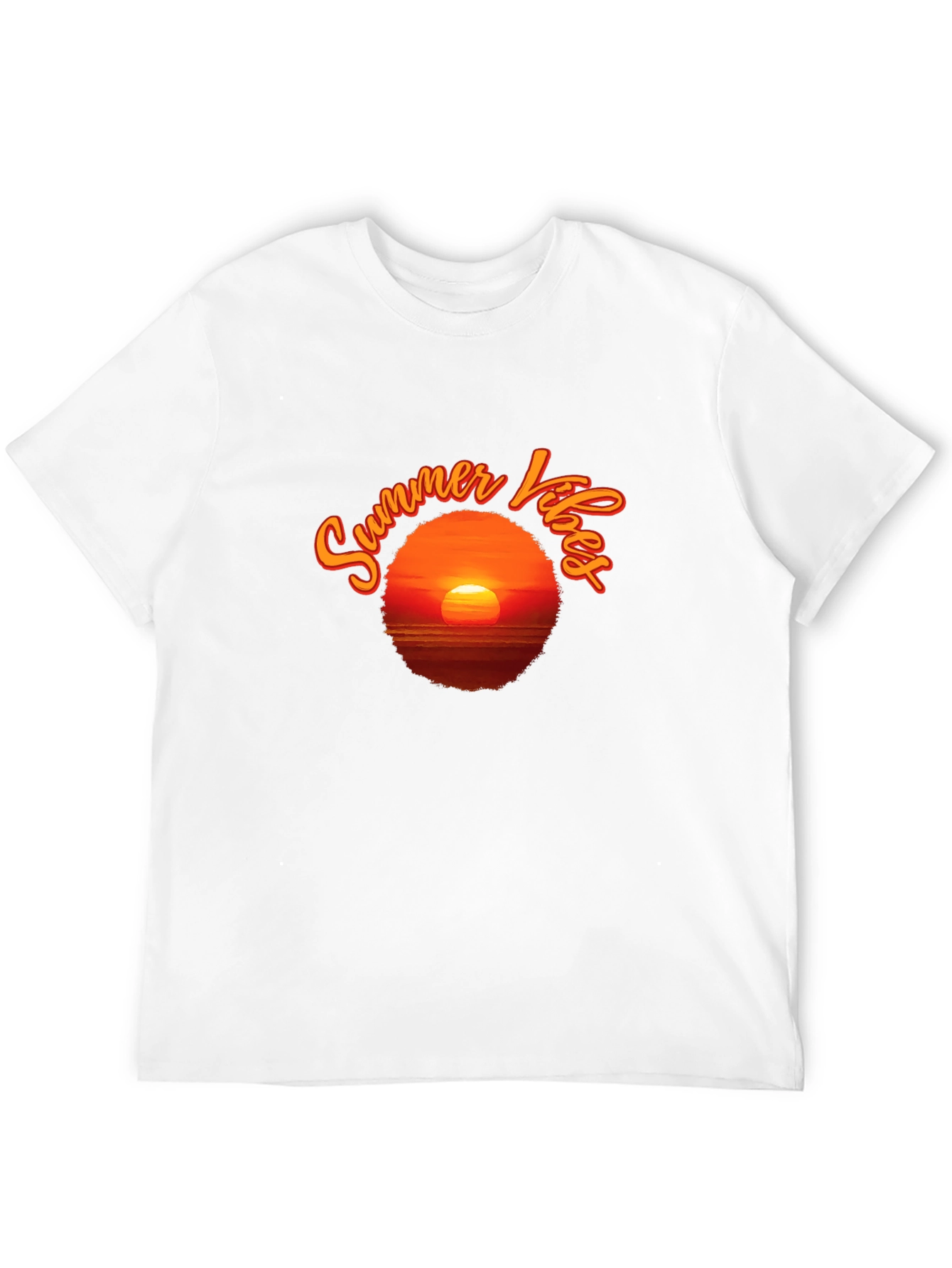 Summer Vibes Sunset T-Shirt - Black Graphic Tee