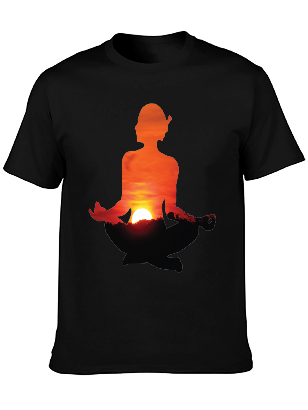 Sunset Meditation T-Shirt - Peaceful Graphic Tee