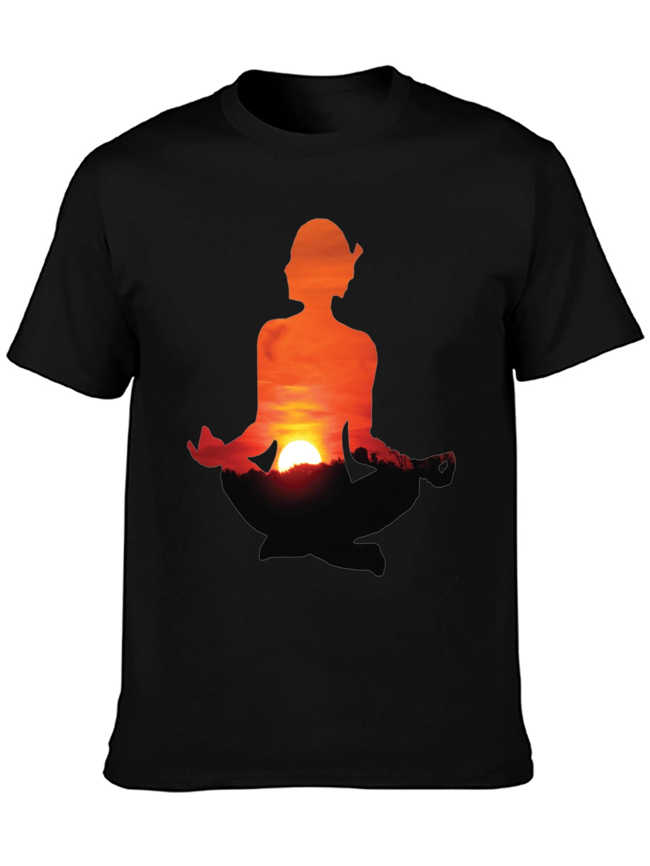 Sunset Meditation T-Shirt - Peaceful Graphic Tee