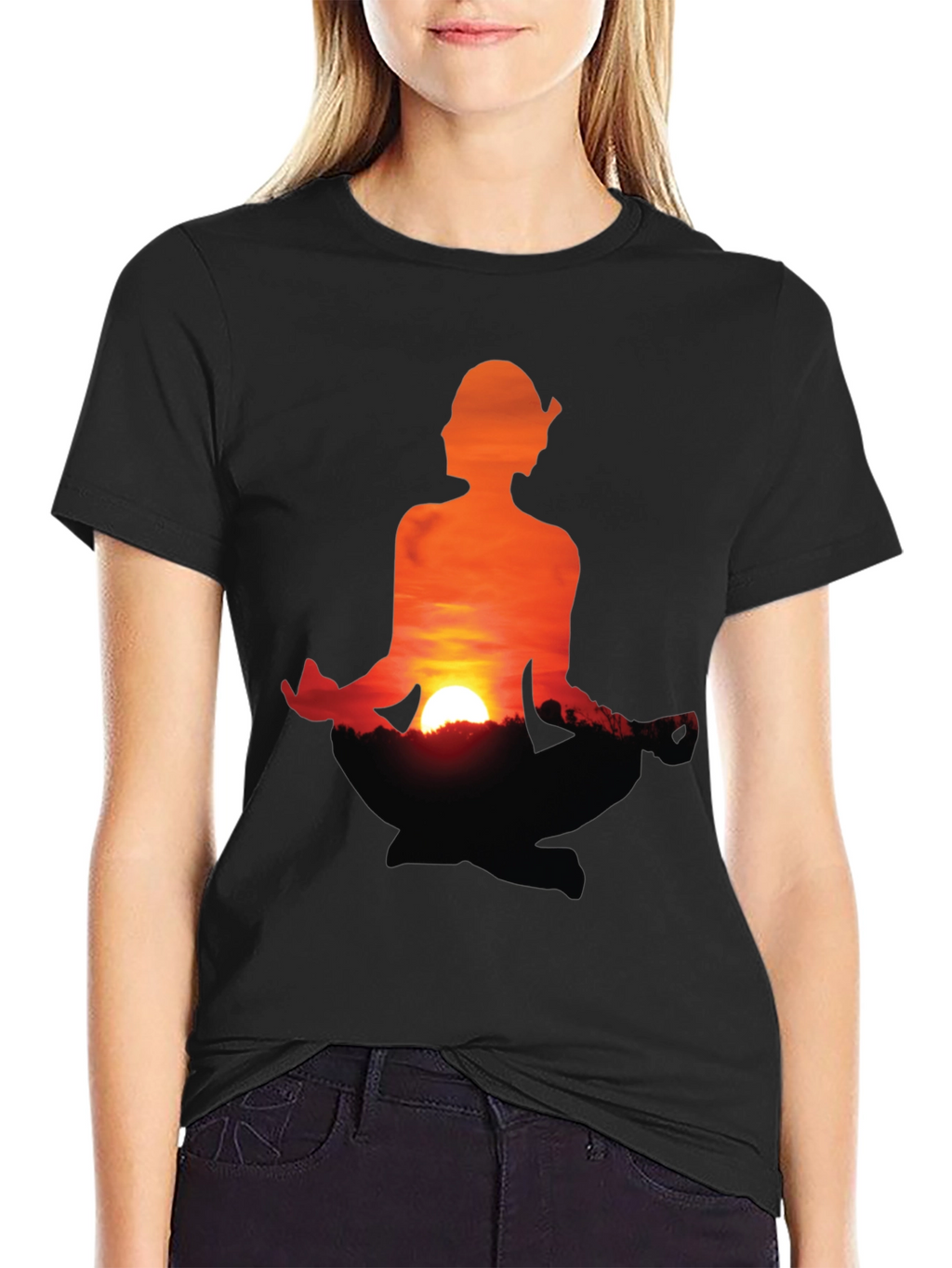 Sunset Meditation T-Shirt - Peaceful Graphic Tee