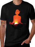Sunset Meditation T-Shirt - Peaceful Graphic Tee
