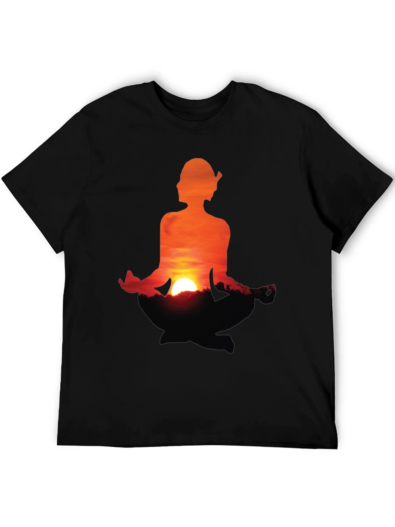 Sunset Meditation T-Shirt - Peaceful Graphic Tee