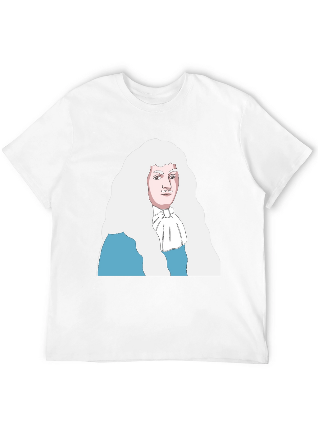 Black T-Shirt with Cartoon Aristocrat Design