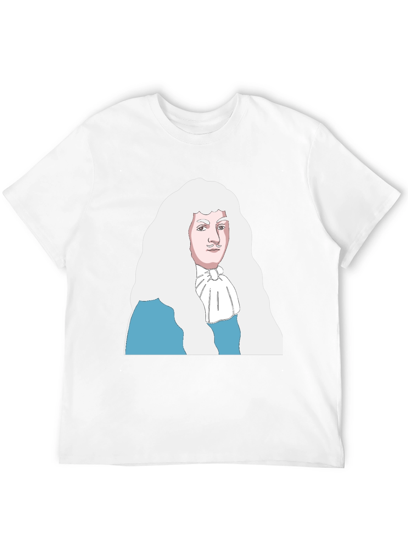Black T-Shirt with Cartoon Aristocrat Design