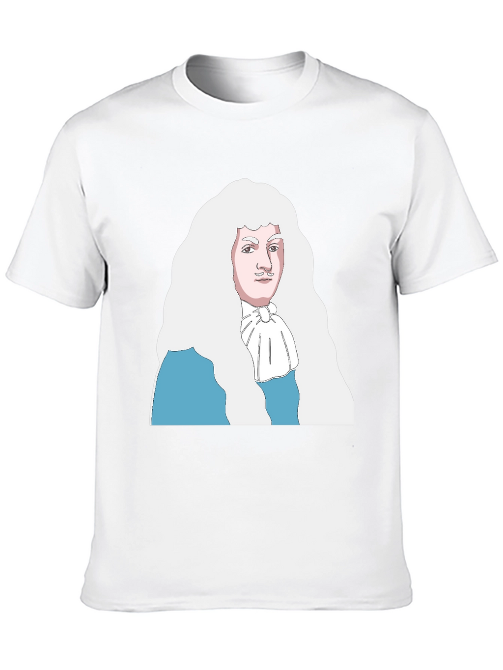 Black T-Shirt with Cartoon Aristocrat Design