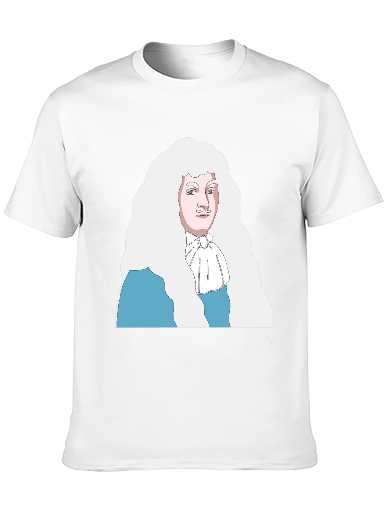 Black T-Shirt with Cartoon Aristocrat Design