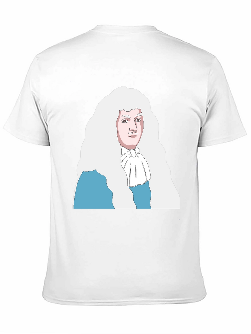 Black T-Shirt with Cartoon Aristocrat Design