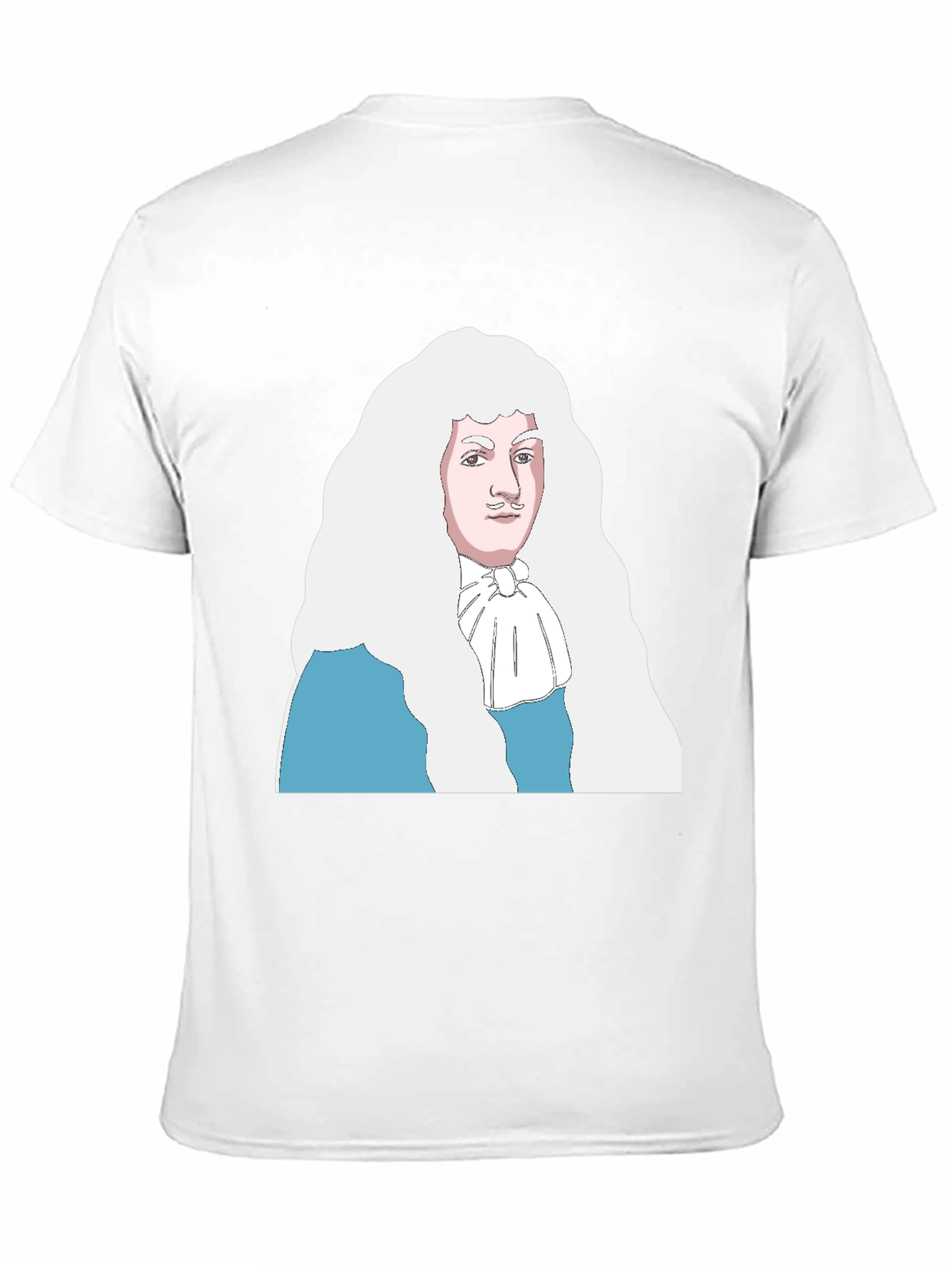 Black T-Shirt with Cartoon Aristocrat Design
