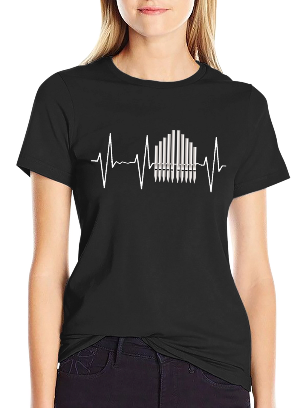 Organ Pipe Heartbeat T-Shirt - Musician Tee