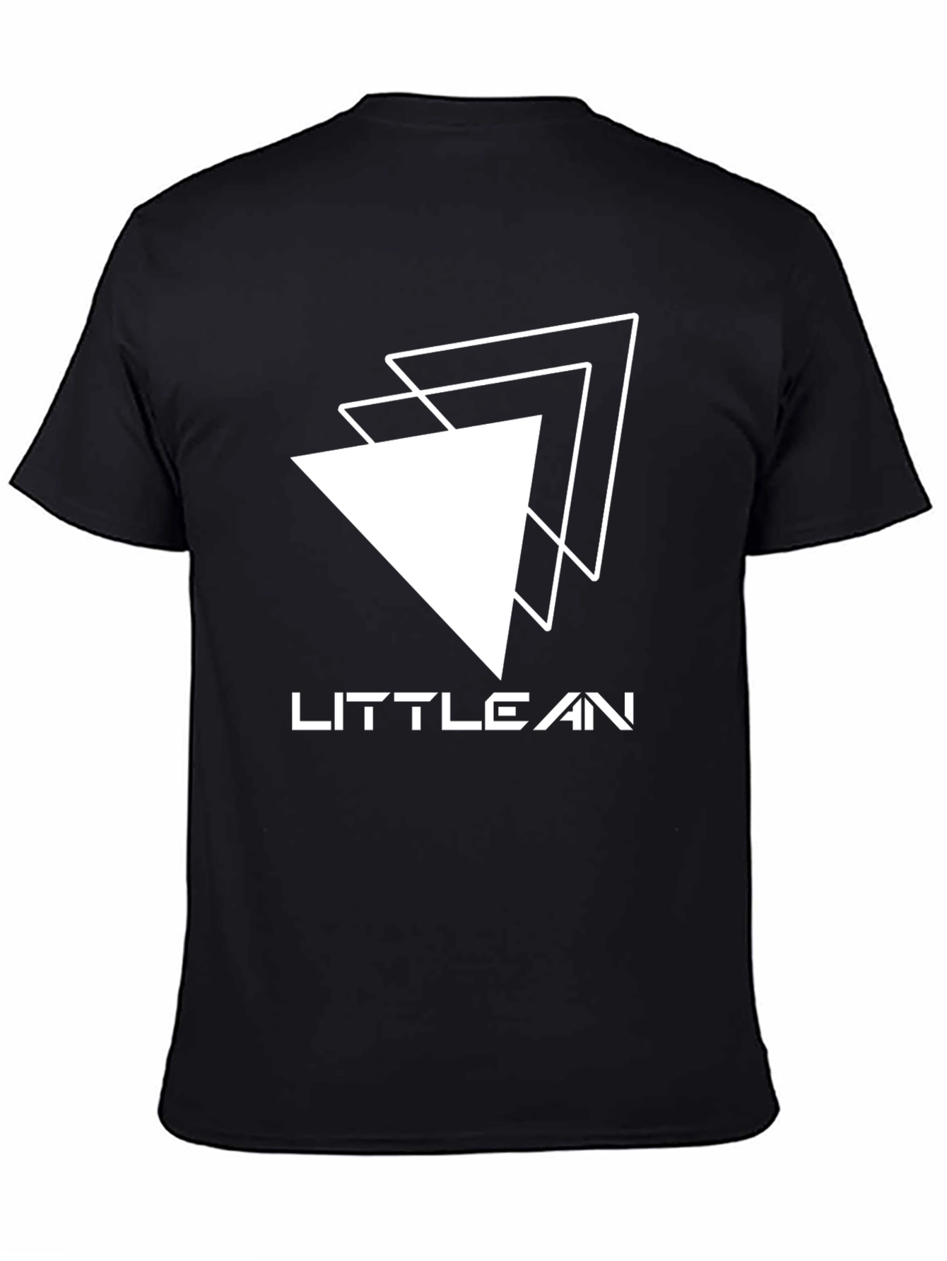 Little Lean Triangle Graphic Black T-Shirt