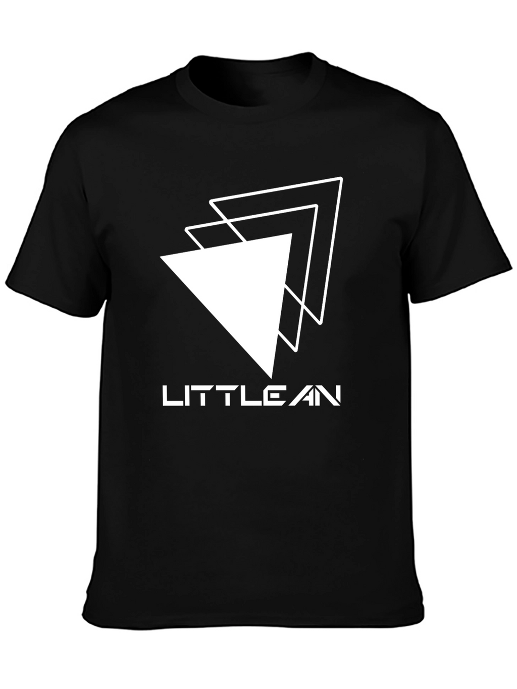 Little Lean Triangle Graphic Black T-Shirt