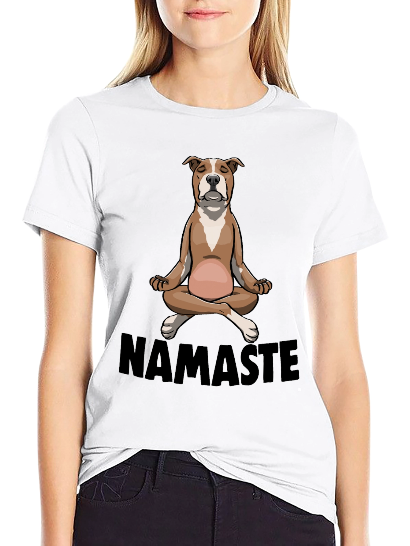 Namaste Dog T-Shirt - Meditating Pup Tee