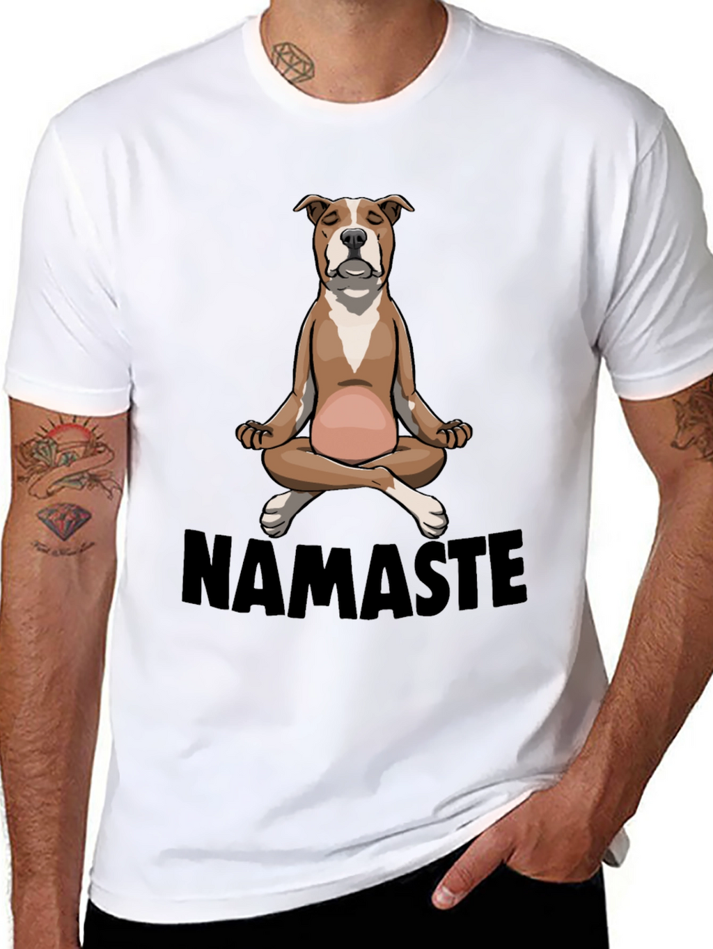 Namaste Dog T-Shirt - Meditating Pup Tee