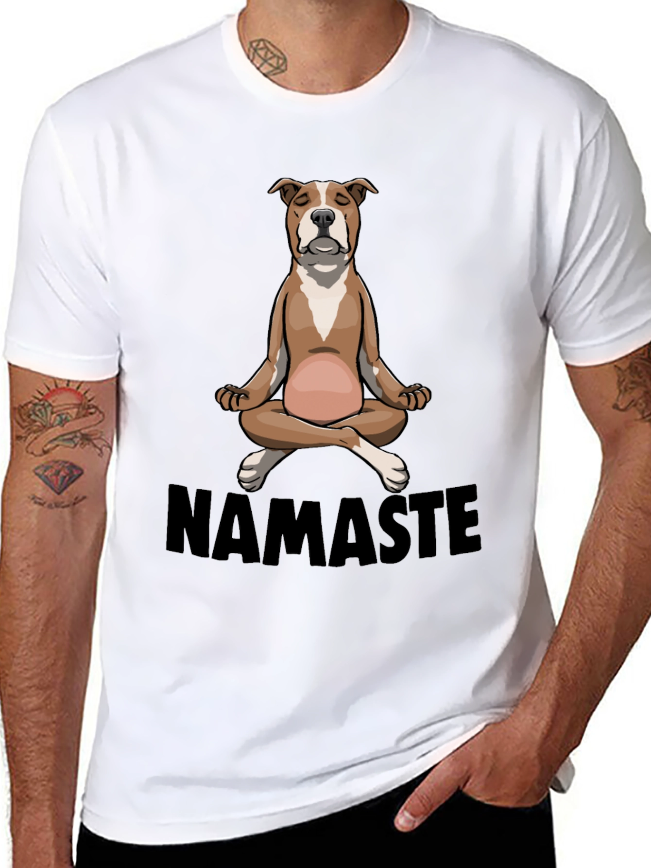Namaste Dog T-Shirt - Meditating Pup Tee