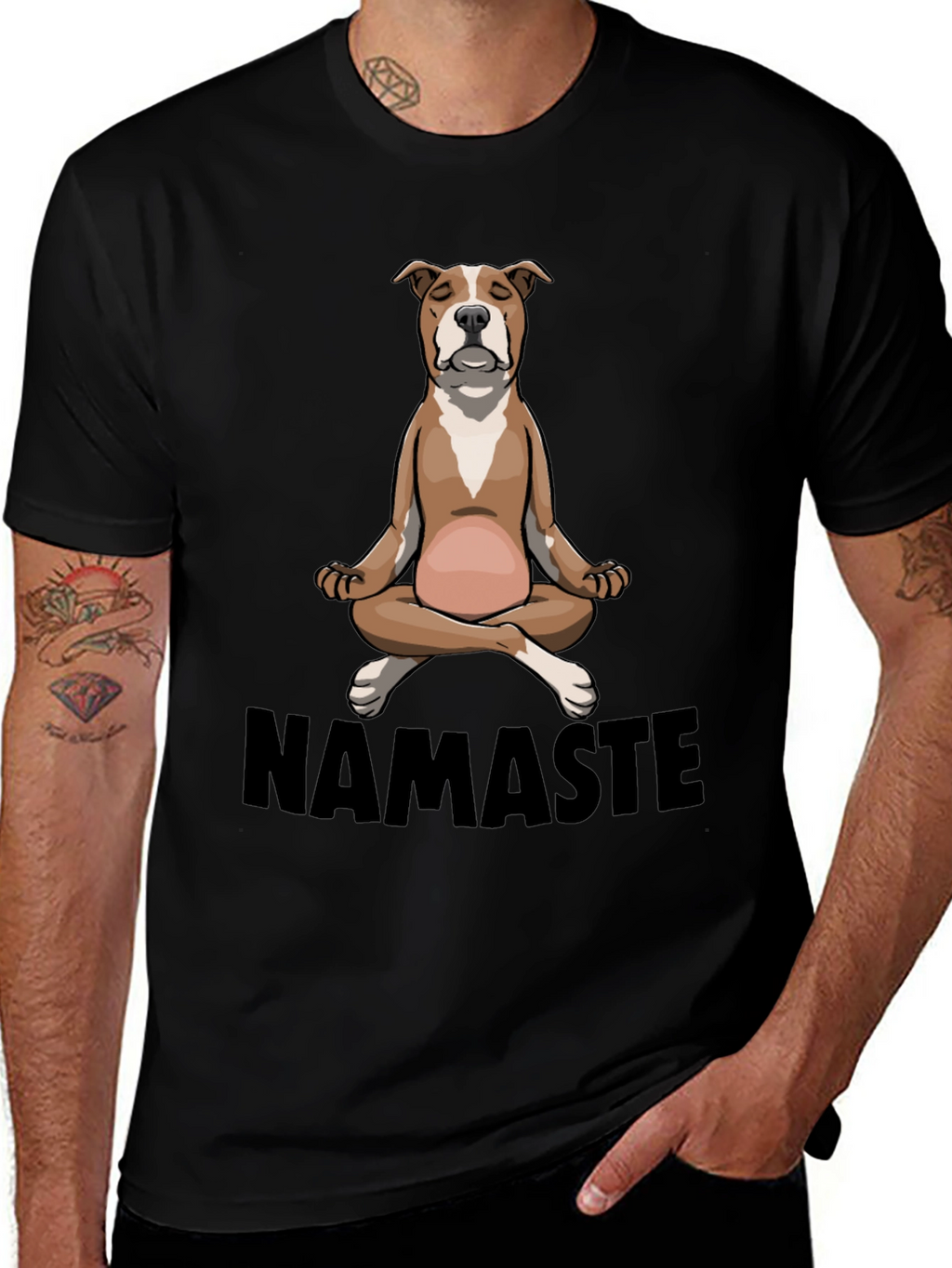 Namaste Dog T-Shirt - Meditating Pup Tee