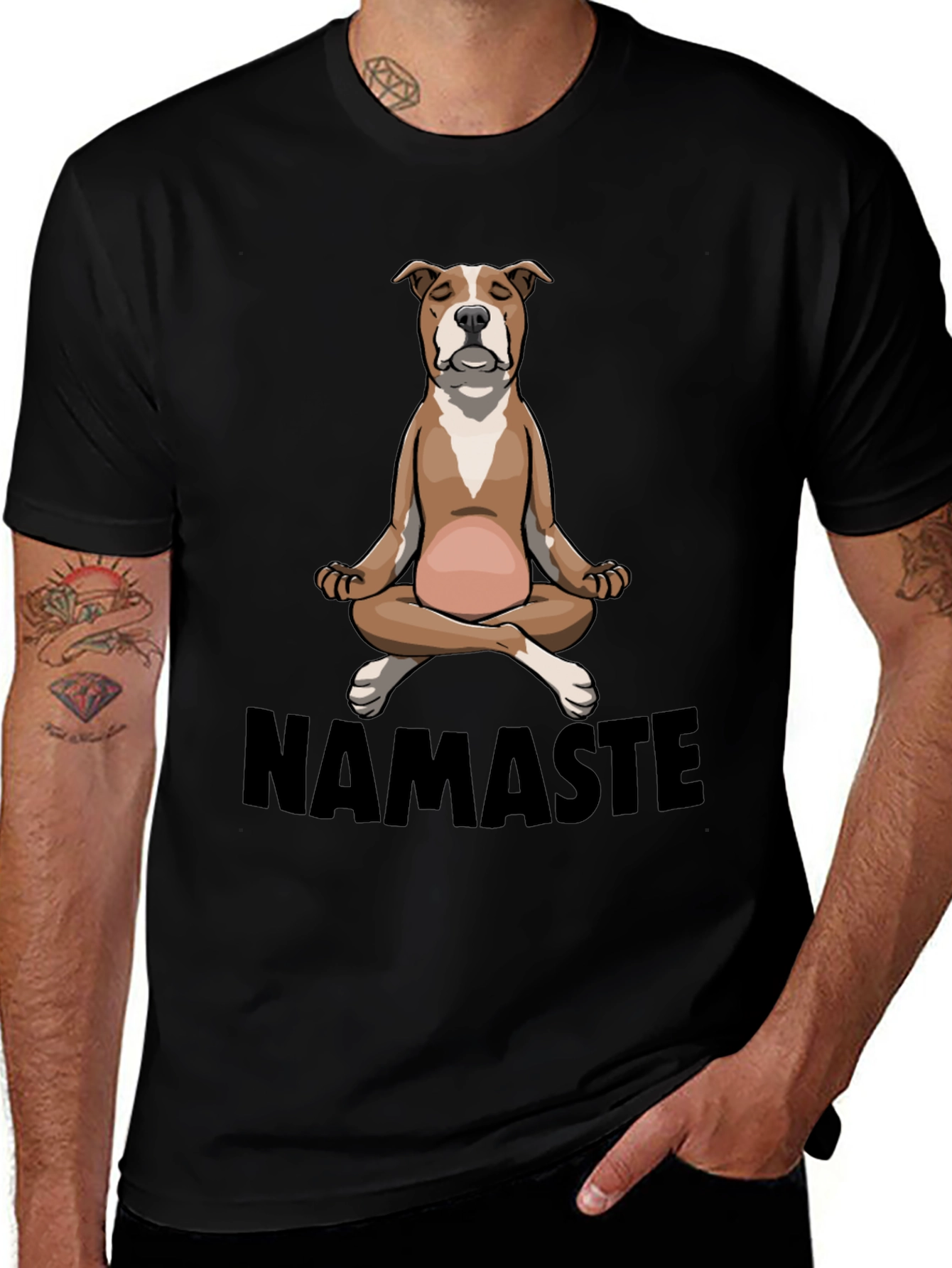 Namaste Dog T-Shirt - Meditating Pup Tee