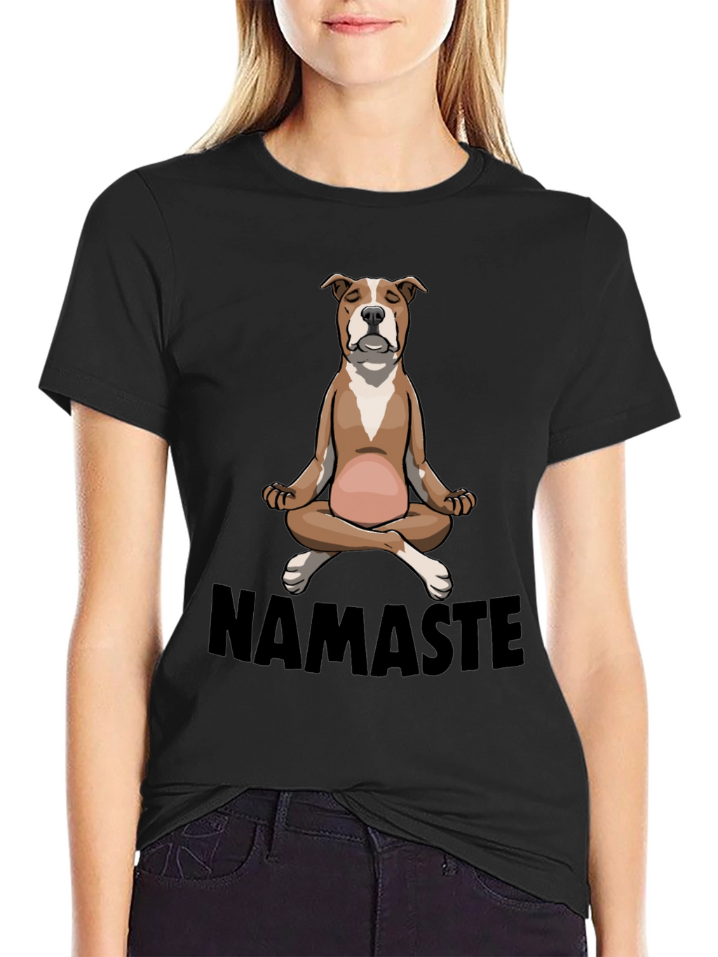 Namaste Dog T-Shirt - Meditating Pup Tee