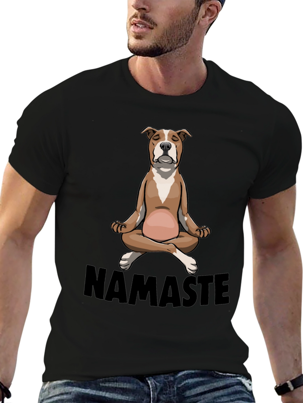 Namaste Dog T-Shirt - Meditating Pup Tee