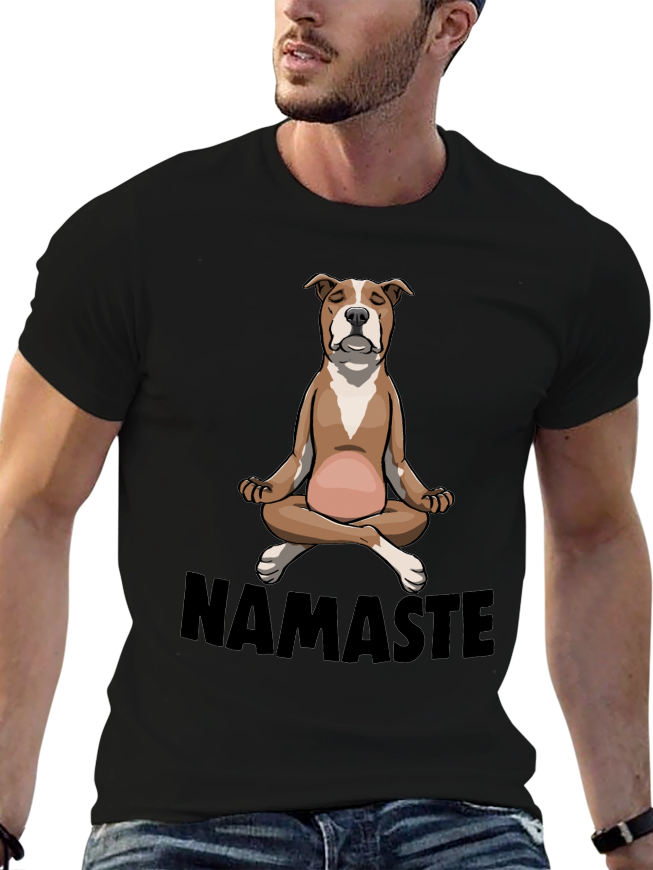 Namaste Dog T-Shirt - Meditating Pup Tee