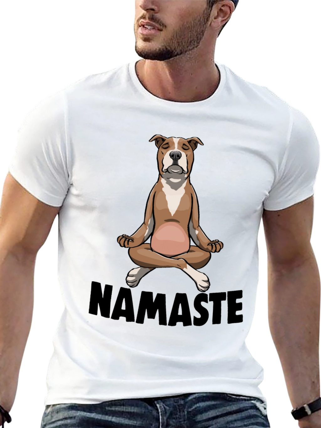 Namaste Dog T-Shirt - Meditating Pup Tee