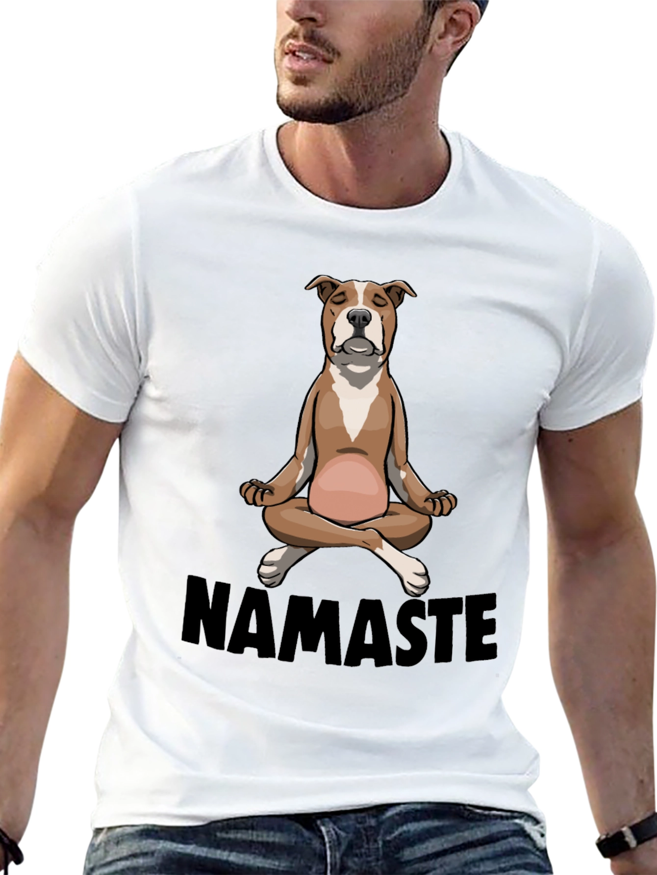 Namaste Dog T-Shirt - Meditating Pup Tee