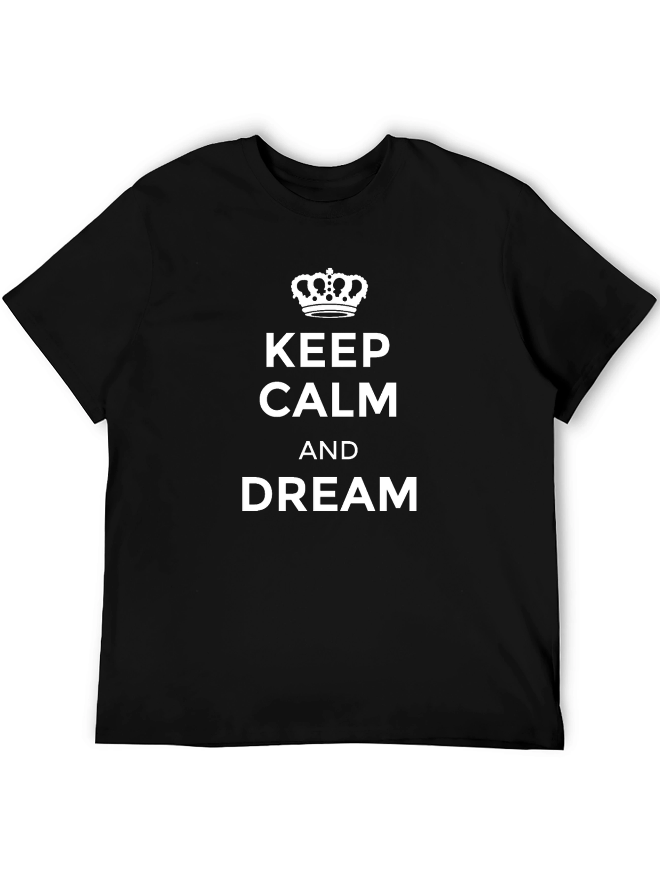 Keep Calm and Dream Graphic Tee - Black