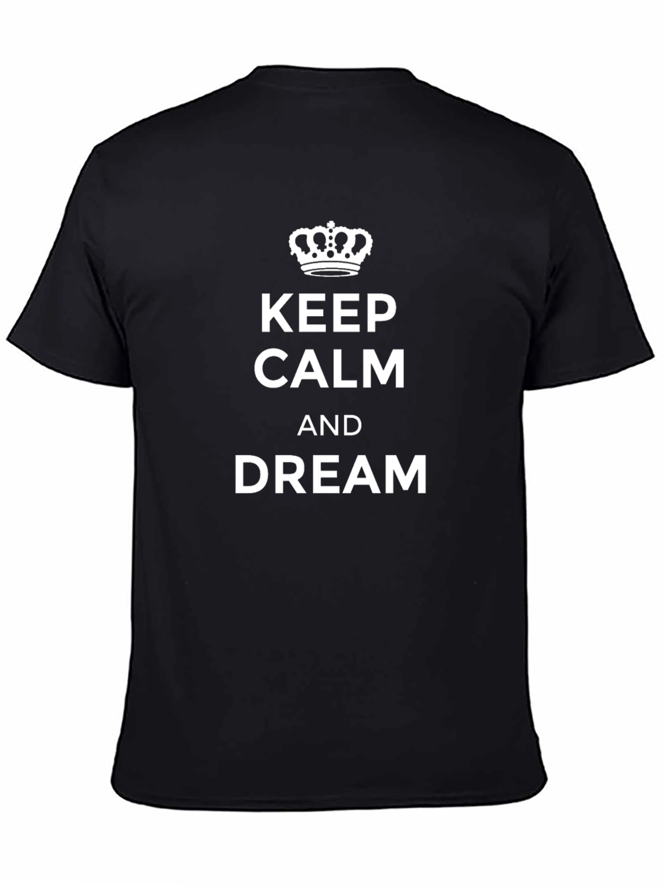 Keep Calm and Dream Graphic Tee - Black