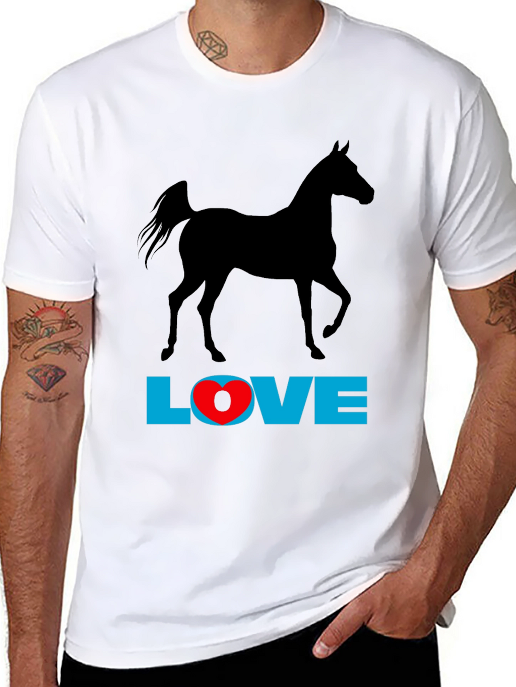 Horse Love Graphic Tee - Black