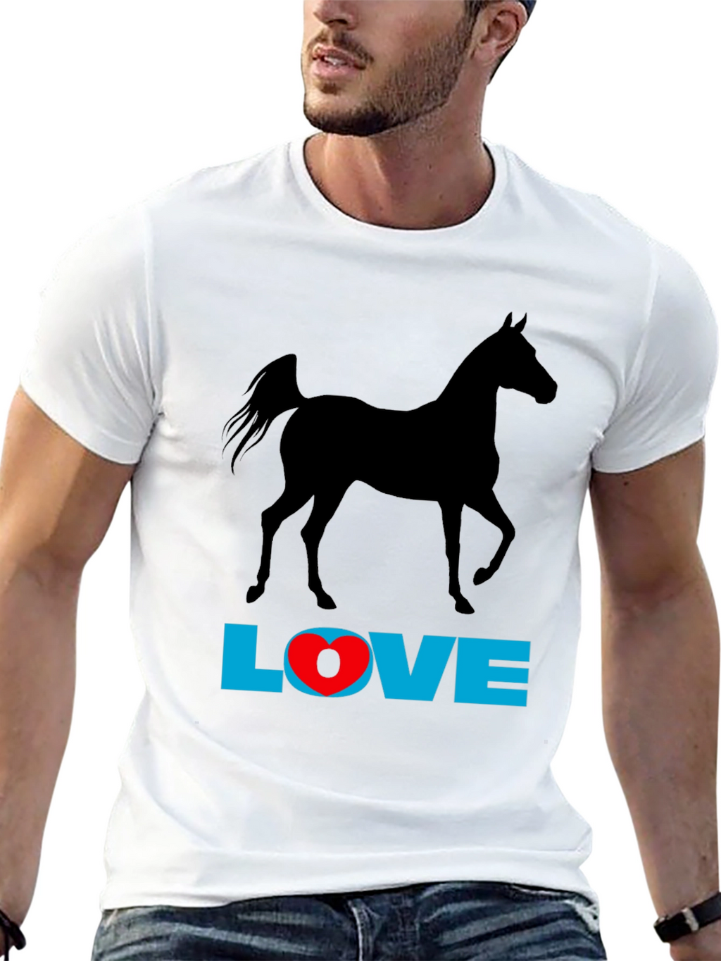 Horse Love Graphic Tee - Black