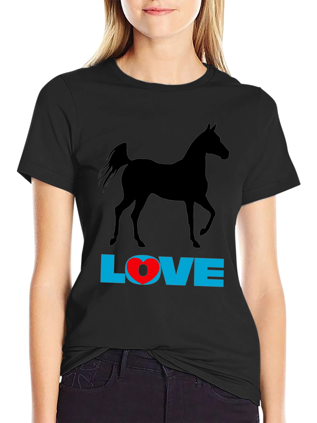Horse Love Graphic Tee - Black