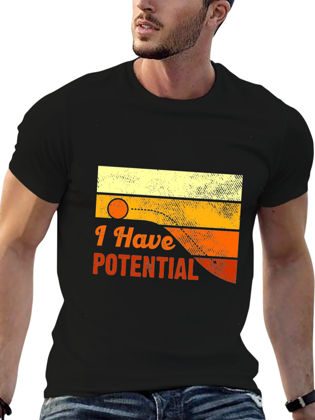 I Have Potential Graphic Tee - Black