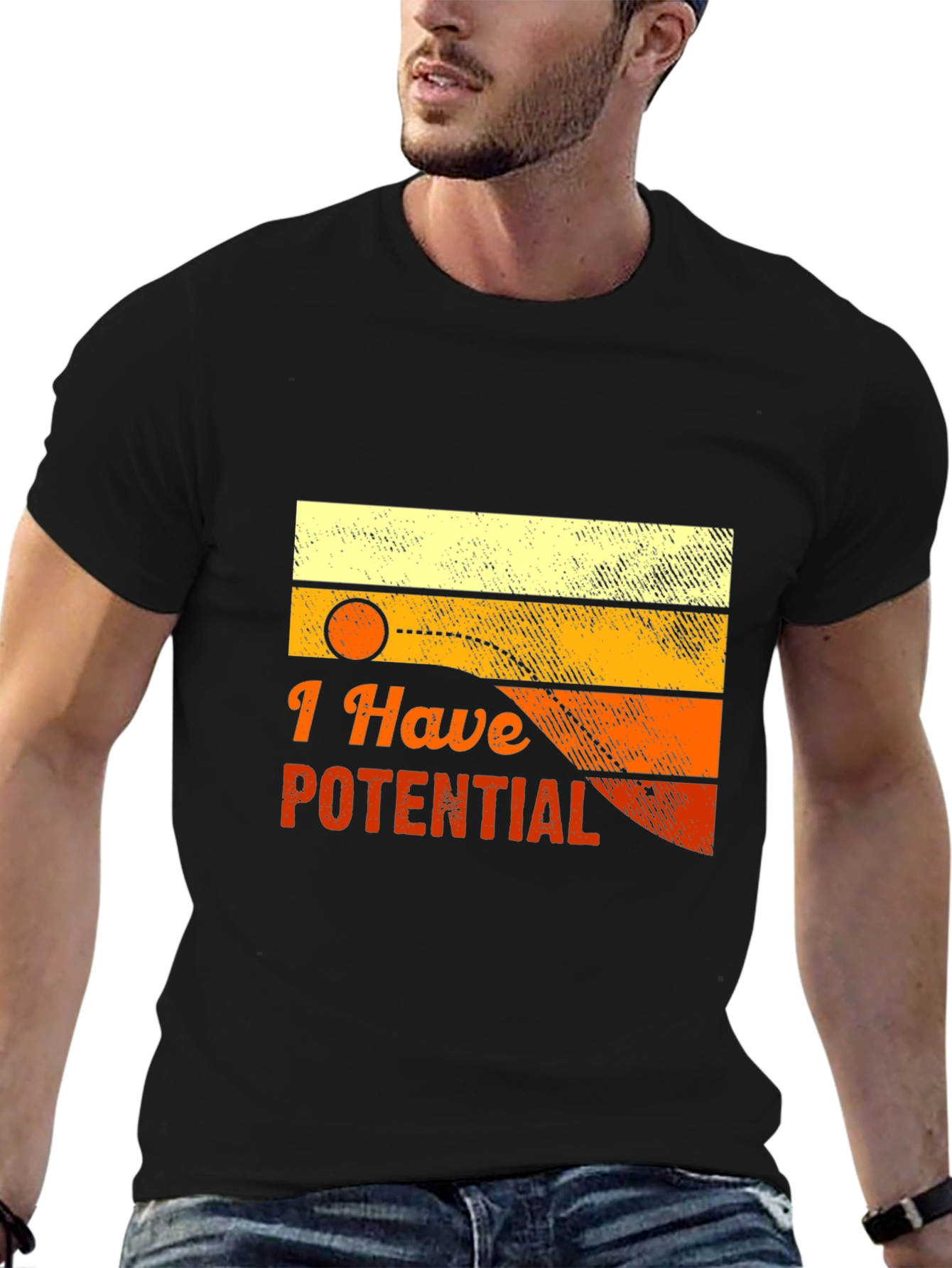 I Have Potential Graphic Tee - Black