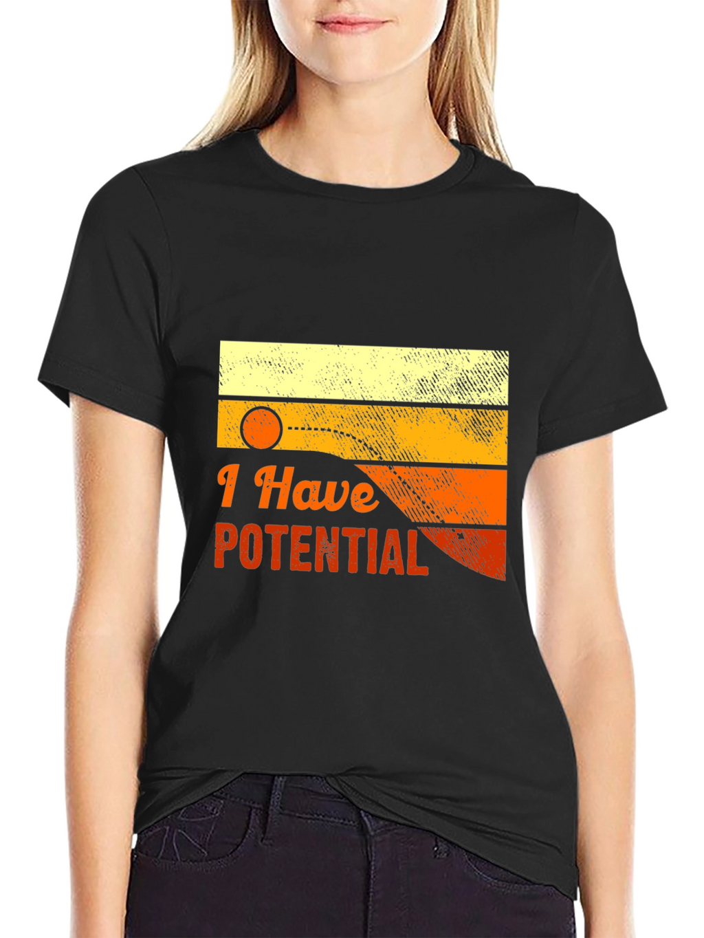 I Have Potential Graphic Tee - Black