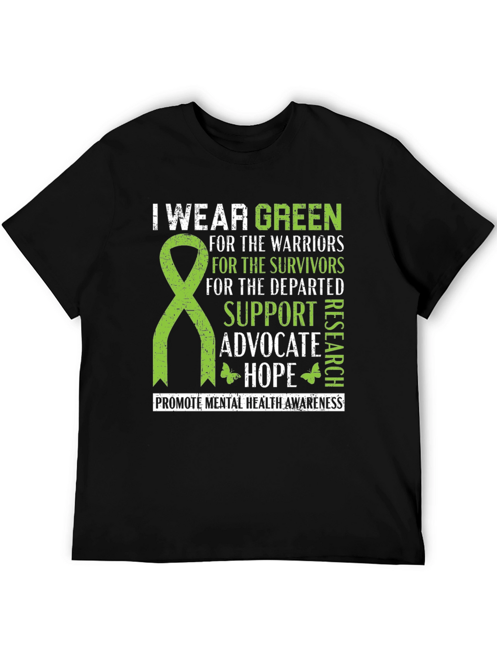 I Wear Green Mental Health Awareness T-Shirt