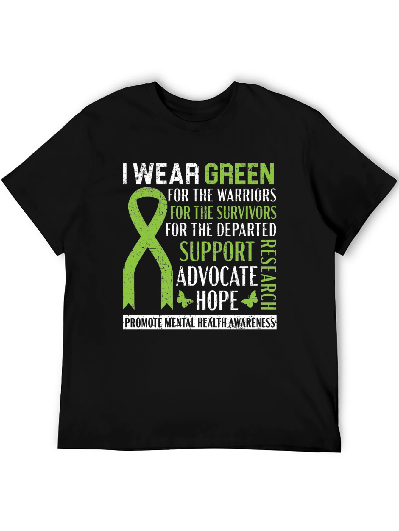 I Wear Green Mental Health Awareness T-Shirt