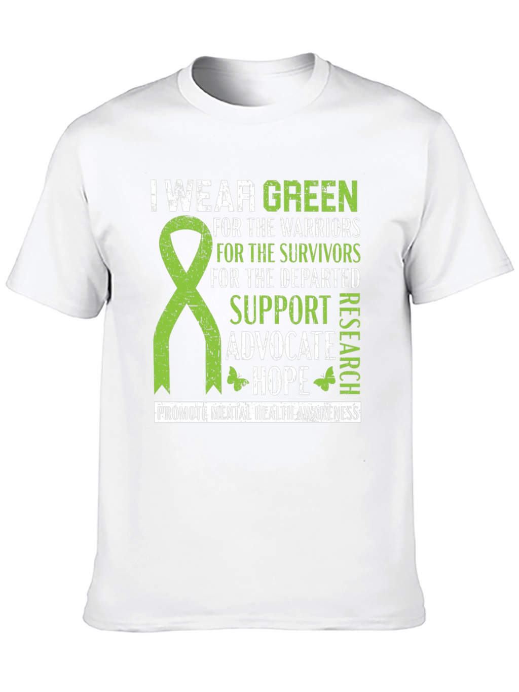 I Wear Green Mental Health Awareness T-Shirt