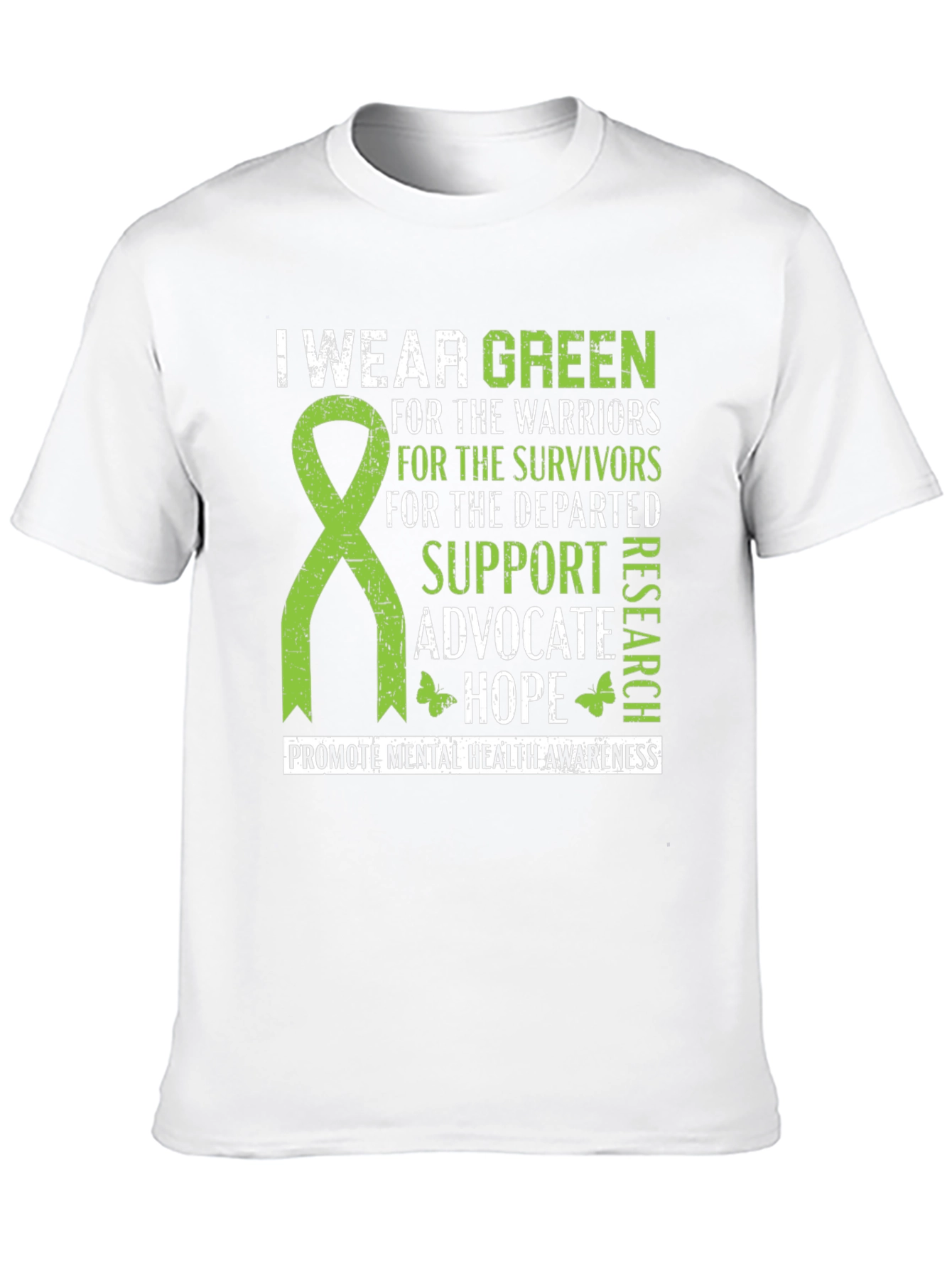 I Wear Green Mental Health Awareness T-Shirt