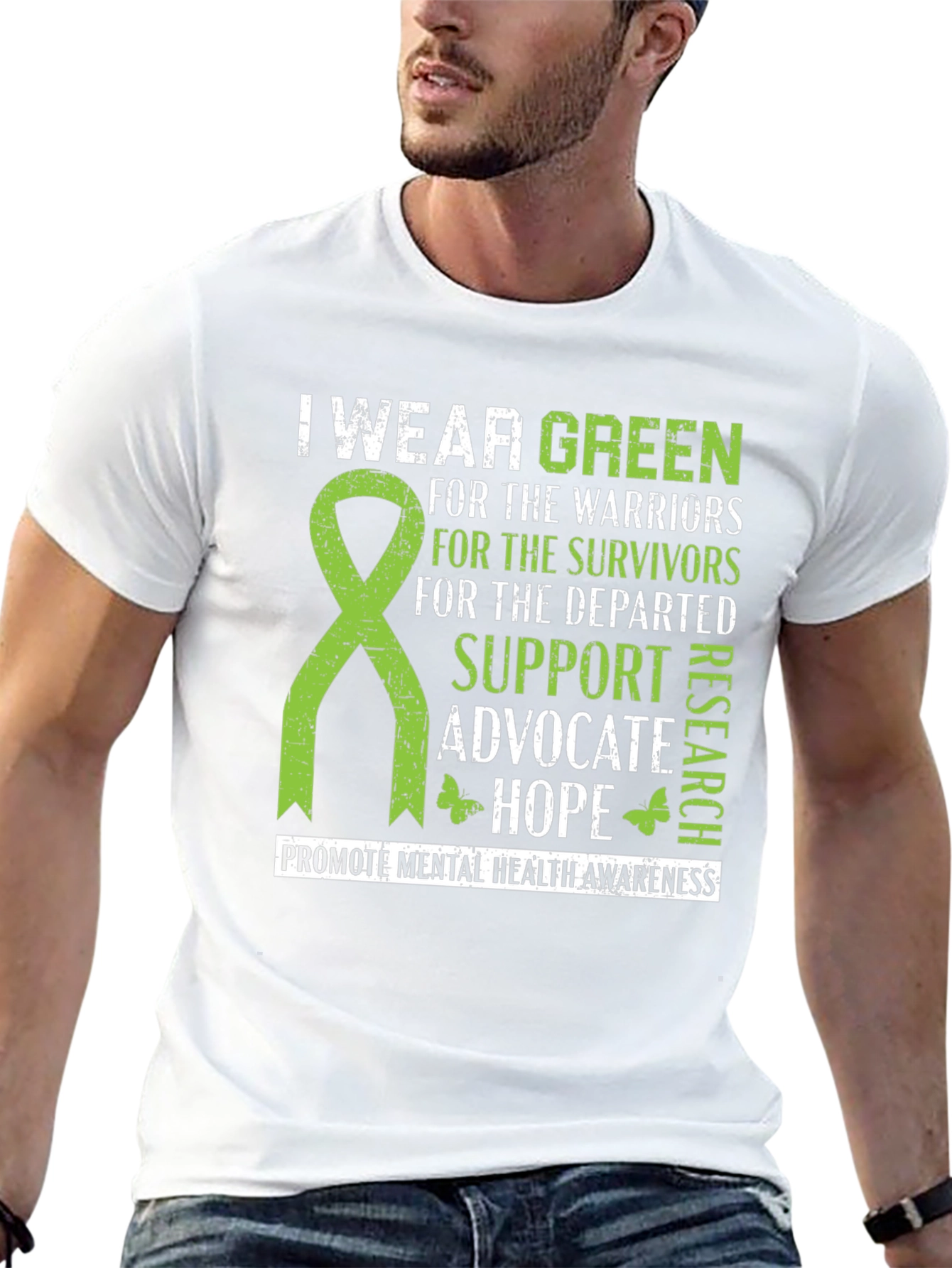 I Wear Green Mental Health Awareness T-Shirt